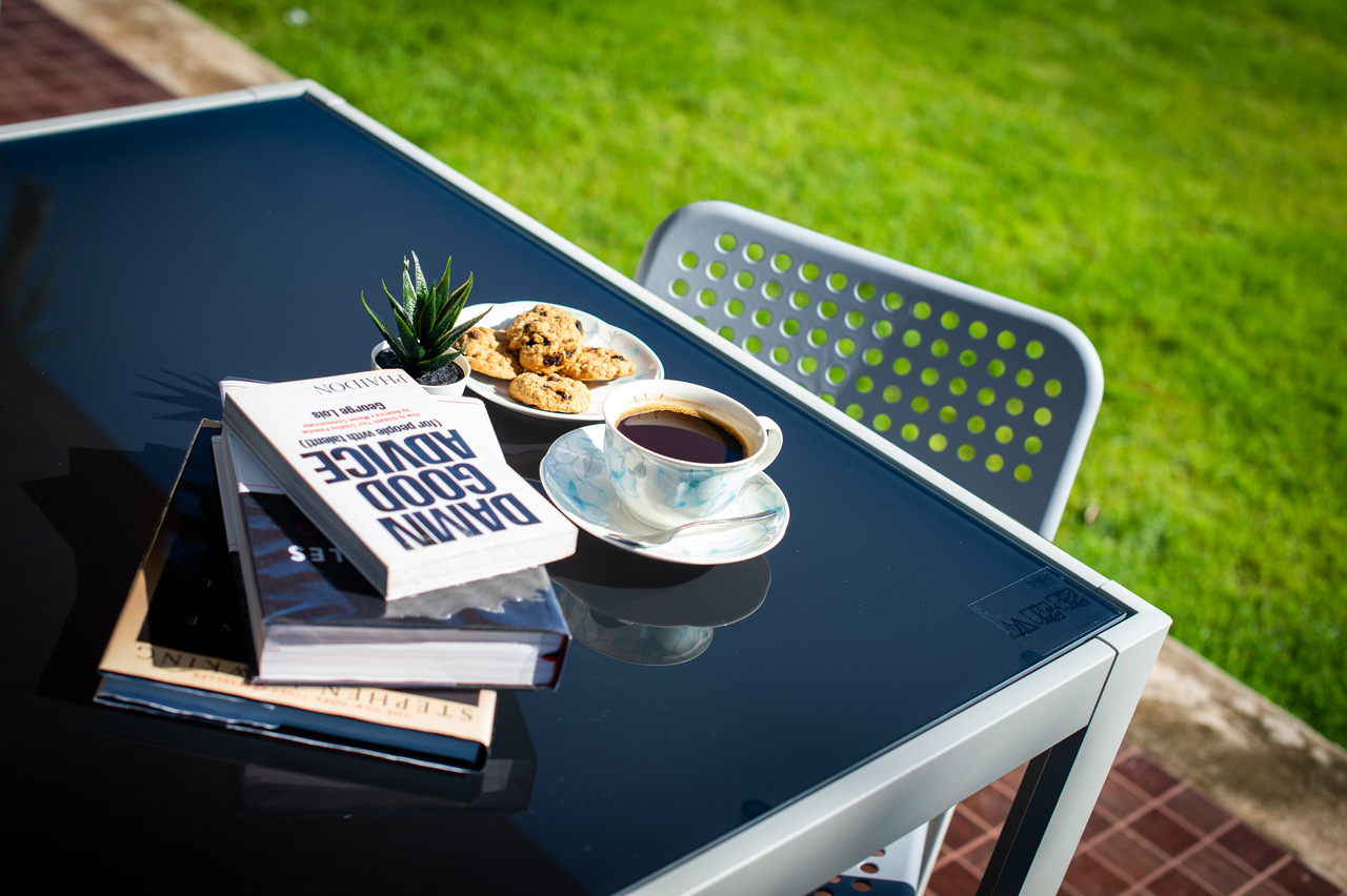 A quiet corner for coffee and reading